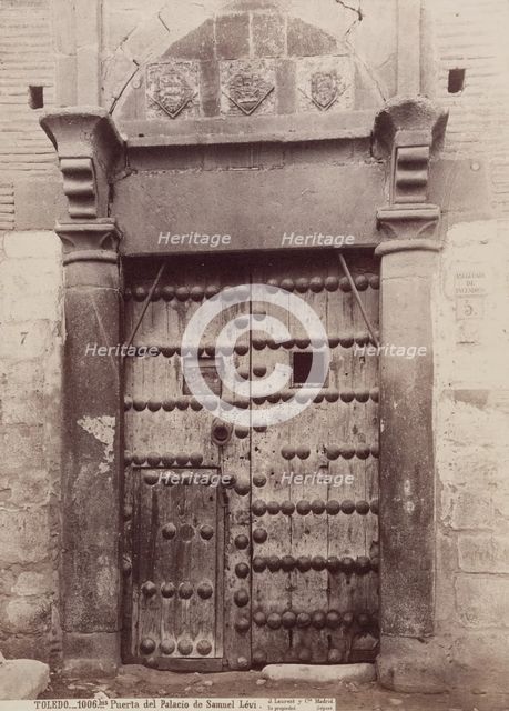 Puerta del Palacio de Samuel Levi, Toledo, c1885. Creator: Juan Laurent.