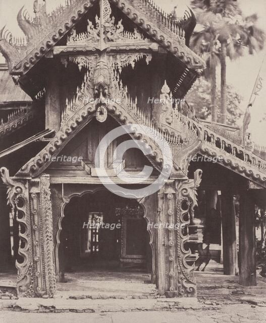 Pugahm Myo: Carved Doorway in Courtyard of Shwe Zeegong Pagoda, Aug 20-24 or Oct 23, 1855. Creator: Captain Linnaeus Tripe.