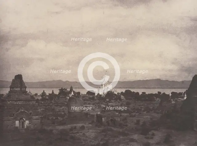 Pugahm Myo: Distant View of Gauda-palen Pagoda, August 20-24, 1855. Creator: Captain Linnaeus Tripe.