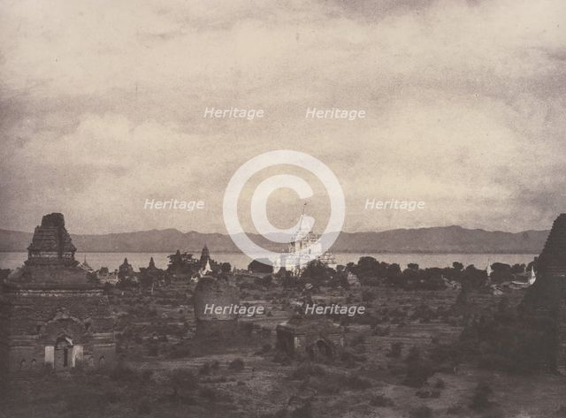 Pugahm Myo: Distant View of Gauda-palen Pagoda, August 20-24, 1855. Creator: Captain Linnaeus Tripe.