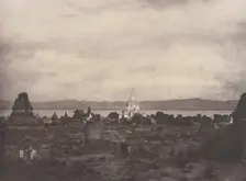 Pugahm Myo: Distant View of Gauda-palen Pagoda, August 20-24, 1855. Creator: Captain Linnaeus Tripe