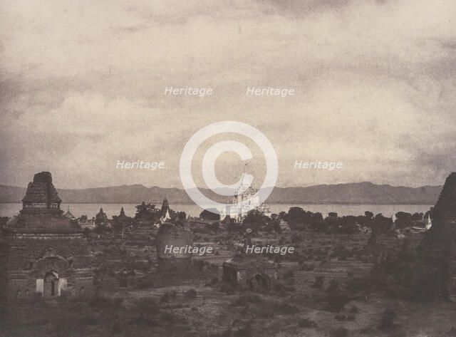 Pugahm Myo: Distant View of Gauda-palen Pagoda, August 20-24, 1855. Creator: Captain Linnaeus Tripe.