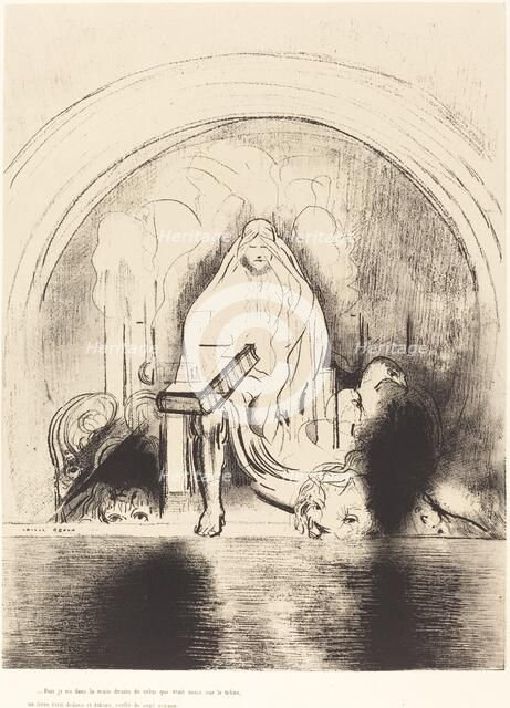 Puis je vis, dans la main droite de celui quietait assis sur le trone, un livre ecritdedans...), 189 Creator: Odilon Redon.