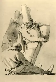 Pulcinelli mid 18th century, (1928). Artist: Giovanni Battista Tiepolo