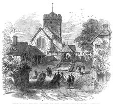 Pulborough Church, visited by the Sussex Archaeological Society, 1865. Creator: Unknown