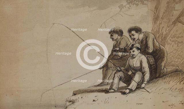 Pull-Up Charley, 1825-1870. Creator: Alfred Jacob Miller.