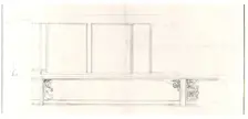 Pullman Car Interior Elevation Sketch, c. 1892/94. Creator: Solon Spencer Beman