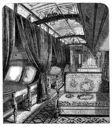 Pullman sleeping car on the Union Pacific Railroad, c1869