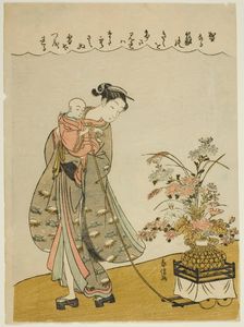 Pulling a Flower Cart, c. 1765/70. Creator: Suzuki Harunobu