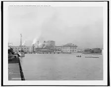 Pulp mills and Algoma Iron Works, Sault Ste. Marie, Ont., c1902. Creator: William H. Jackson