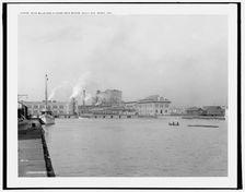 Pulp mills and Algoma Iron Works, Sault Ste. Marie, Ont., c1902. Creator: William H. Jackson