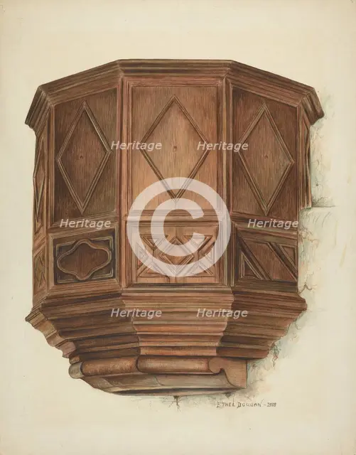 Pulpit, 1938. Creator: Ethel Dougan.