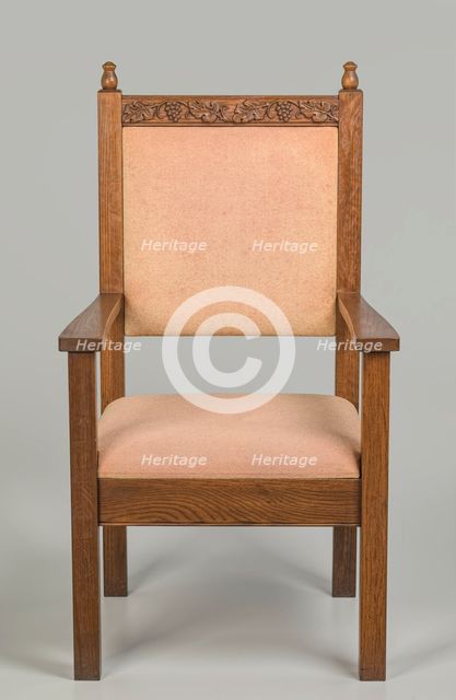 Pulpit chair from Saint Augustine Catholic Church of New Orleans, 20th century. Creator: Unknown.