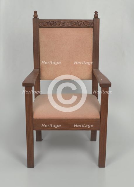 Pulpit chair from Saint Augustine Catholic Church of New Orleans, 20th century. Creator: Unknown.