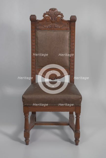 Pulpit chair from Saint Augustine Catholic Church of New Orleans, 20th century. Creator: Unknown.