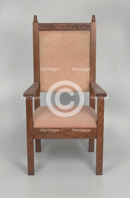Pulpit chair from Saint Augustine Catholic Church of New Orleans, 20th century. Creator: Unknown.