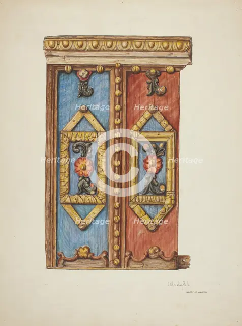 Pulpit Panel, 1937/1940. Creators: Harry Mann Waddell, Cornelius Christoffels.
