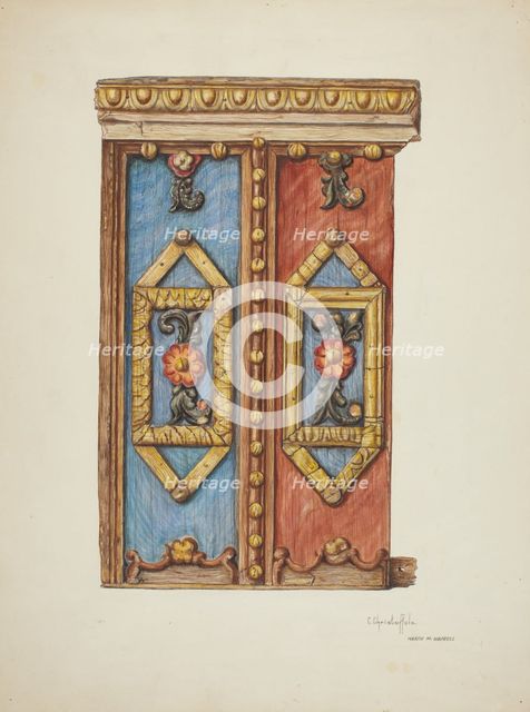 Pulpit Panel, 1937/1940. Creators: Harry Mann Waddell, Cornelius Christoffels.
