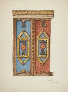 Pulpit Panel, 1937/1940. Creators: Harry Mann Waddell, Cornelius Christoffels