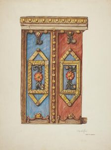 Pulpit Panel, 1937/1940. Creators: Harry Mann Waddell, Cornelius Christoffels