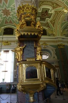 Pulpit, Peter and Paul Cathedral, St Petersburg, Russia, 2011. Creator: Sheldon Marshall