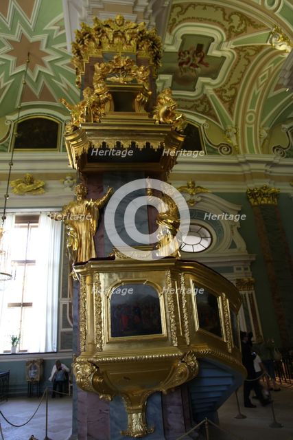 Pulpit, Peter and Paul Cathedral, St Petersburg, Russia, 2011.  Creator: Sheldon Marshall.