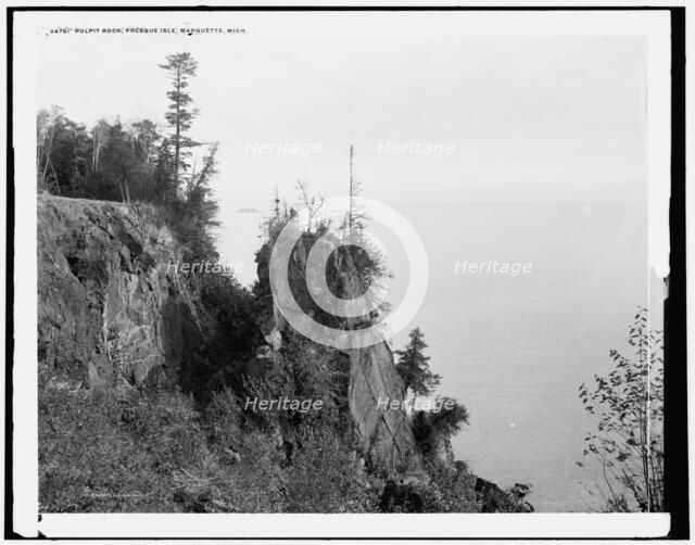 Pulpit Rock, Presque Isle, Marquette, Mich., c1898. Creator: Unknown.