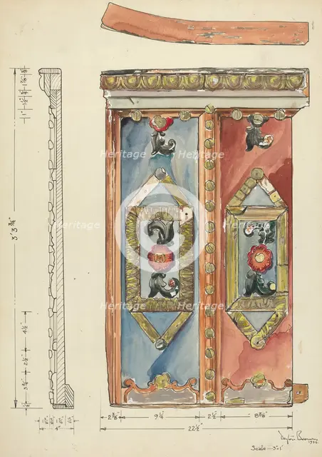 Pulpit - San Buenaventura Mission, 1935/1942. Creator: Dayton Brown.