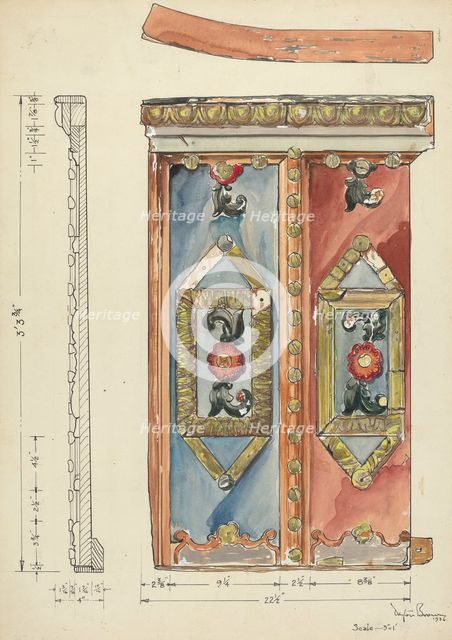 Pulpit - San Buenaventura Mission, 1935/1942. Creator: Dayton Brown.