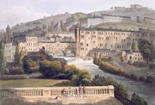 Pulteney Bridge, pub. 1806. Creator: John Claude Nattes (1765-1822)