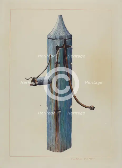 Pump, c. 1938. Creator: Samuel W. Ford.