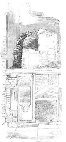 Pump in Ray-Street, Clerkenwell-Green, supplied from the Clerks Well, 1857. Creator: Unknown