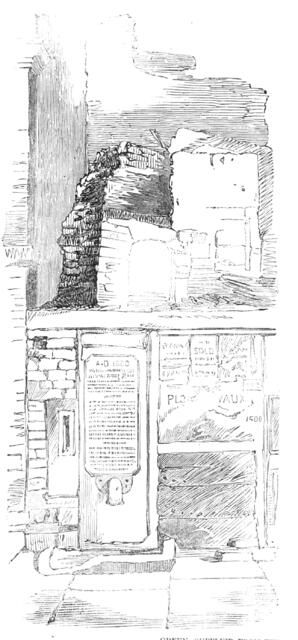 Pump in Ray-Street, Clerkenwell-Green, supplied from the Clerks' Well, 1857. Creator: Unknown.