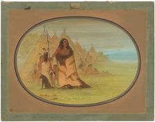Puncah Chief Surrounded by His Family, 1861/1869. Creator: George Catlin