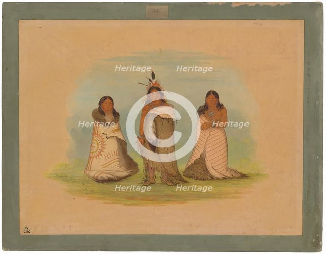 Puncah Indians, 1861. Creator: George Catlin.