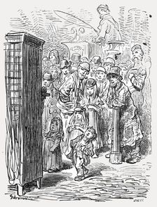 Punch and Judy 1872. Creator: Gustave Doré