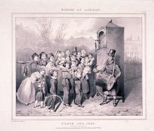 Punch and Judy 1834. Artist: G Rymer
