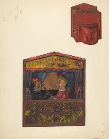 Punch and Judy Bank, c. 1937. Creator: Alf Bruseth