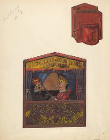 Punch and Judy Bank, c. 1937. Creator: Alf Bruseth