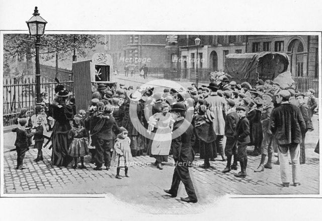 Punch and Judy show, London, c1903 (1903). Artist: Unknown.