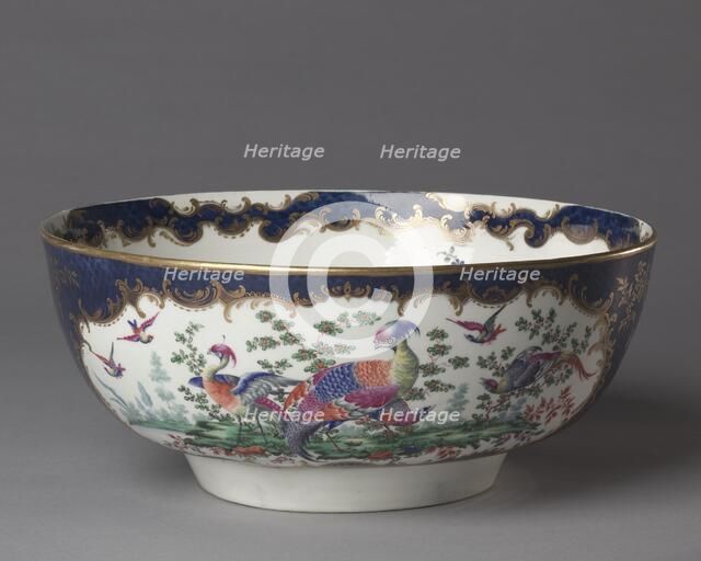 Punch Bowl, c. 1770. Creator: Worcester Porcelain Factory (British).