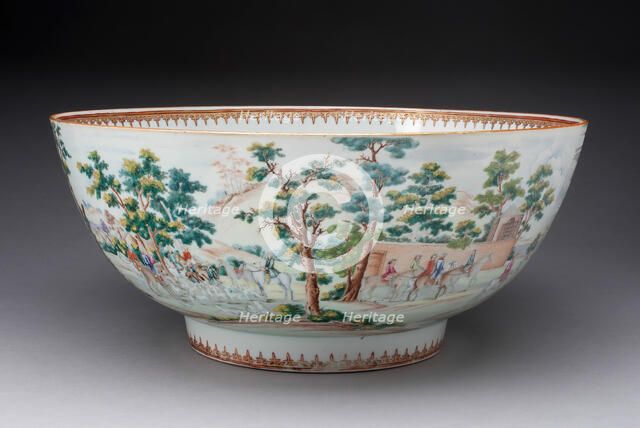 Punch Bowl, Jingdezhen, c. 1765. Creator: Jingdezhen Porcelain.