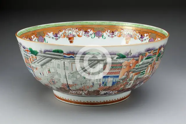 Punch Bowl, Jingdezhen, c. 1780/90. Creator: Jingdezhen Porcelain.
