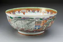 Punch Bowl, Jingdezhen, c. 1780/90. Creator: Jingdezhen Porcelain