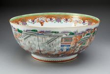 Punch Bowl, Jingdezhen, c. 1780/90. Creator: Jingdezhen Porcelain