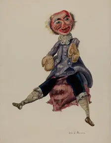 Punch Boxer with Blue Coat, c. 1937. Creator: Ruth Abrams