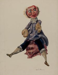 Punch Boxer with Blue Coat, c. 1937. Creator: Ruth Abrams