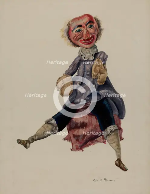 Punch Boxer with Blue Coat, c. 1937. Creator: Ruth Abrams.
