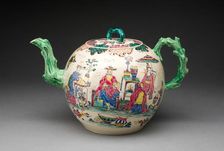 Punch Pot, Staffordshire, 1755/65. Creator: Staffordshire Potteries