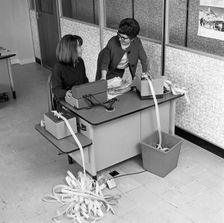 Punch room at Tetley's brewers, Leeds, West Yorkshire, 1968. Creator: Michael Walters